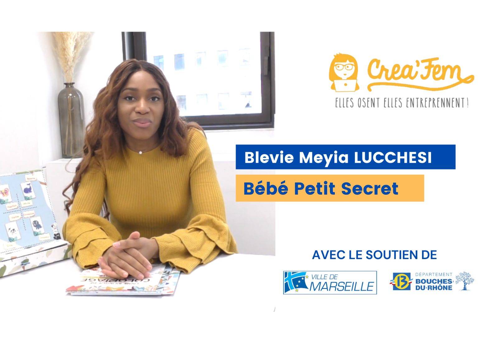 Créa'fem 2023 - Entreprendre au féminin - Blevie Meyia LUCCHESI - Fondatrice de Bébé Petit Secret à Marseille